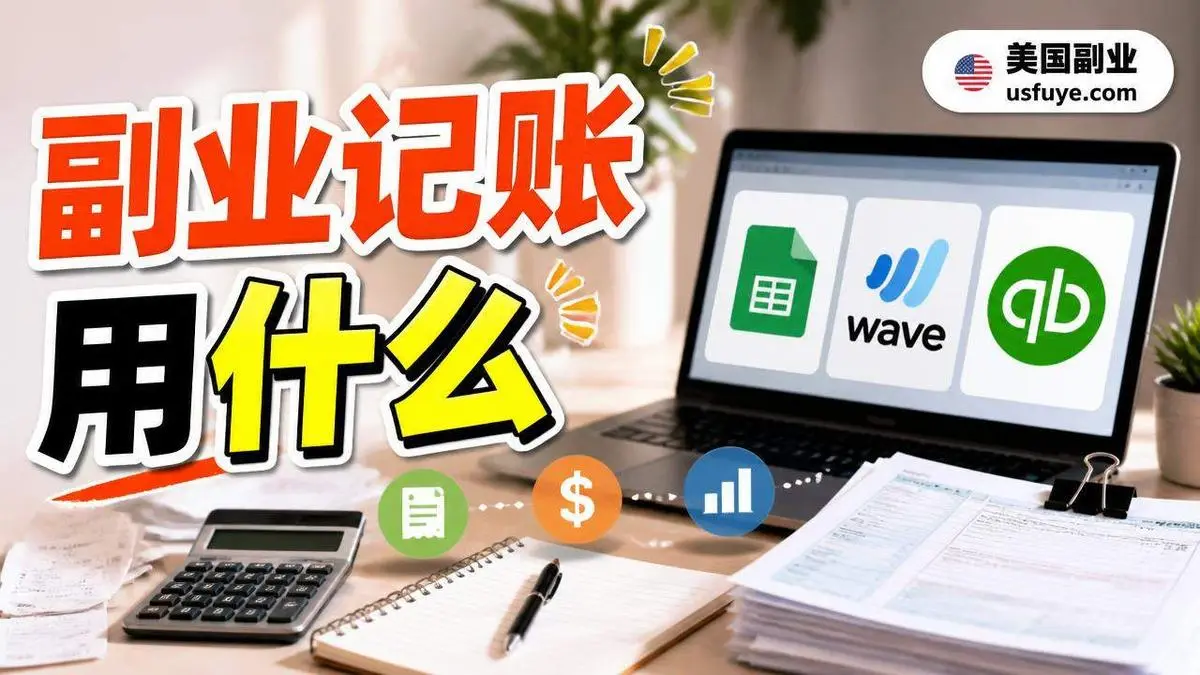 副业记账用什么:表格、Wave、QuickBooks 怎么选,一年要留哪些记录