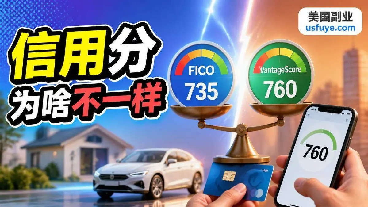 FICO 和 VantageScore 有什么区别:为什么每个网站看到的信用分都不一样