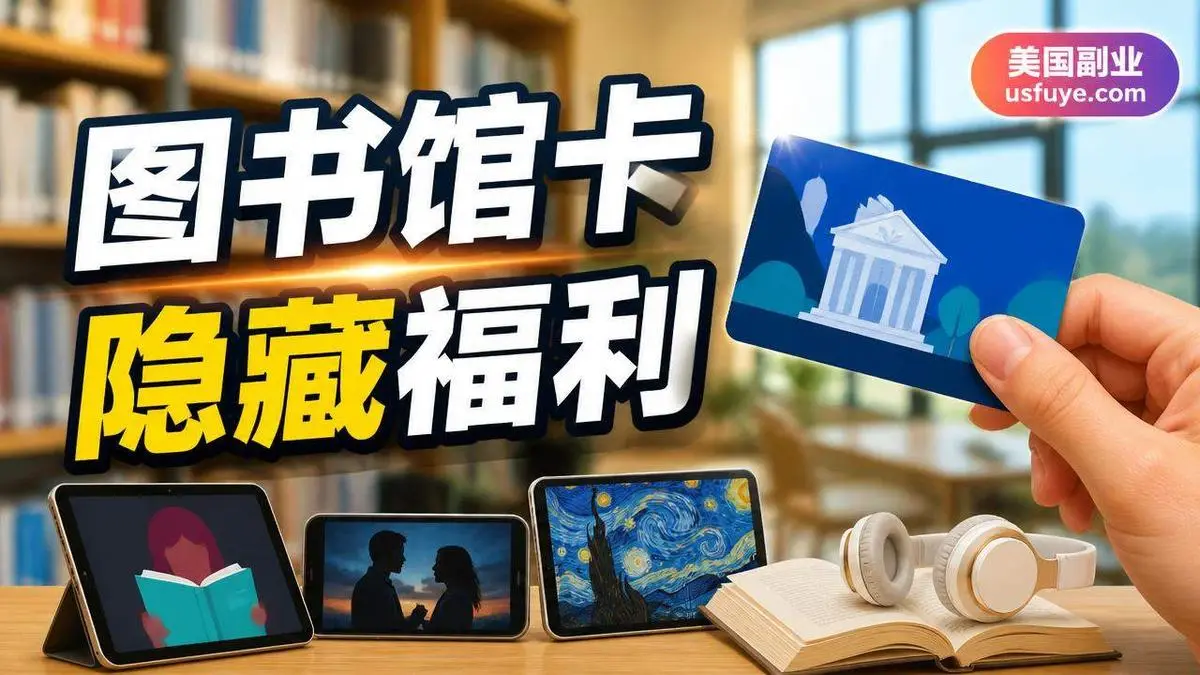 美国图书馆卡的隐藏福利：Libby、Kanopy、博物馆通票和免费课程怎么用